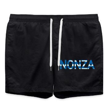Nonza Greece Text - Swim Trunks - black - Front - AI Model Male 185 light (185cm)