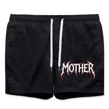 Metal Mutter Rock Musik Hardcore Mama Design - Badeshorts - Schwarz - Vorne - AI Model Male 185 light (185cm)