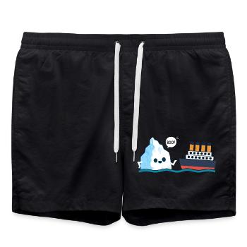 Titanic Funny Titanic and I-ceberg Boop Parody - Swim Trunks - black - Front - AI Model Male 185 light (185cm)