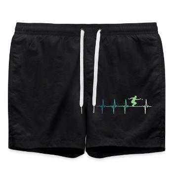 Pétanque battements de coeur bouliste - Short de bain - noir - Devant - AI Model Male 185 light (185cm)