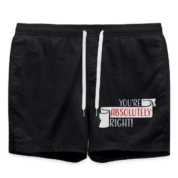 Tu as tout à fait raison, logo drôle d’IA sarcastique - Short de bain - noir - Devant - AI Model Male 185 light (185cm)