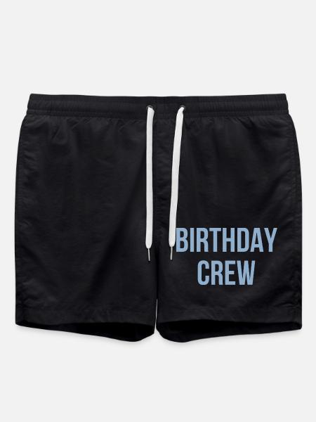 Birthday Crew - Badeshorts - Schwarz