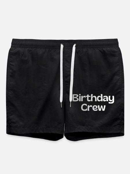 Birthday Crew - Swim Trunks - black