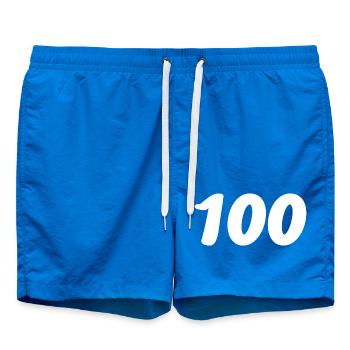 100. 100 YEARS. 100th ANNIVERSARY. BIRTHDAY 100 - Swim Trunks - cobalt blue - Front