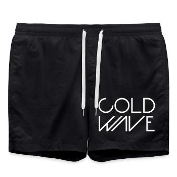 Typographie minimaliste de la vague froide - Short de bain - noir - Devant - AI Model Male 185 light (185cm)