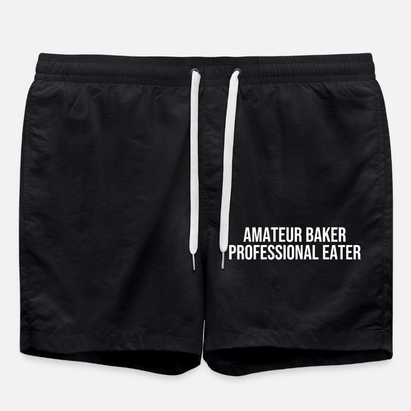 Baking humor tee - Badeshorts - Schwarz
