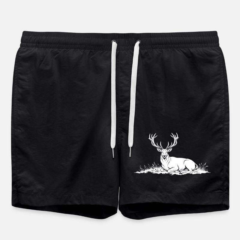 Deer - Swim Trunks - black