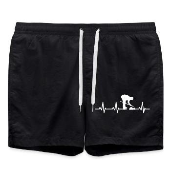 Agriculture Heart Line - Short de bain - noir - Devant - AI Model Male 185 light (185cm)