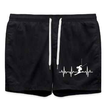 Skiing Heartbeat - Short de bain - noir - Devant - AI Model Male 185 light (185cm)