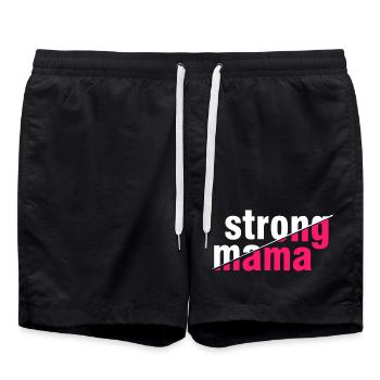 Strong Mama Shirt - Swim Trunks - black - Front - AI Model Male 185 light (185cm)