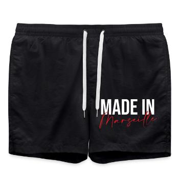 Made in Marseille - Short de bain - noir - Devant - AI Model Male 185 light (185cm)