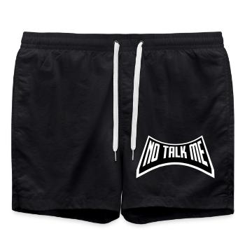 Pas de discours introverti antisocial drôle - Short de bain - noir - Devant - AI Model Male 185 light (185cm)