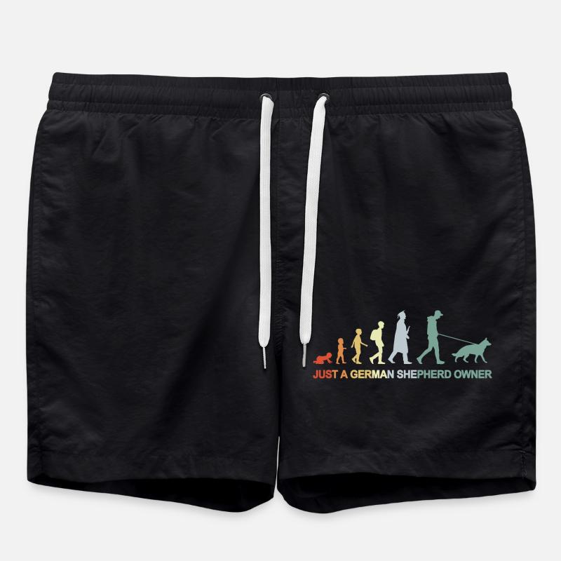 Evolution Schäferhund Besitzer - Badeshorts - Schwarz