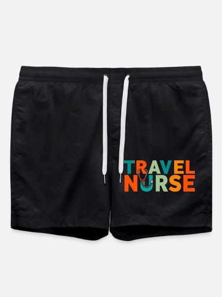 Reisekrankenschwester Logo - Badeshorts - Schwarz