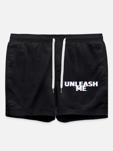 UNLEASH ME Glitch Shirt – Bold Streetwear - Swim Trunks - black