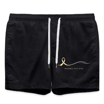 Sensibilisation à l’endométriose Guerrier de l’endo - Short de bain - noir - Devant - AI Model Male 185 light (185cm)