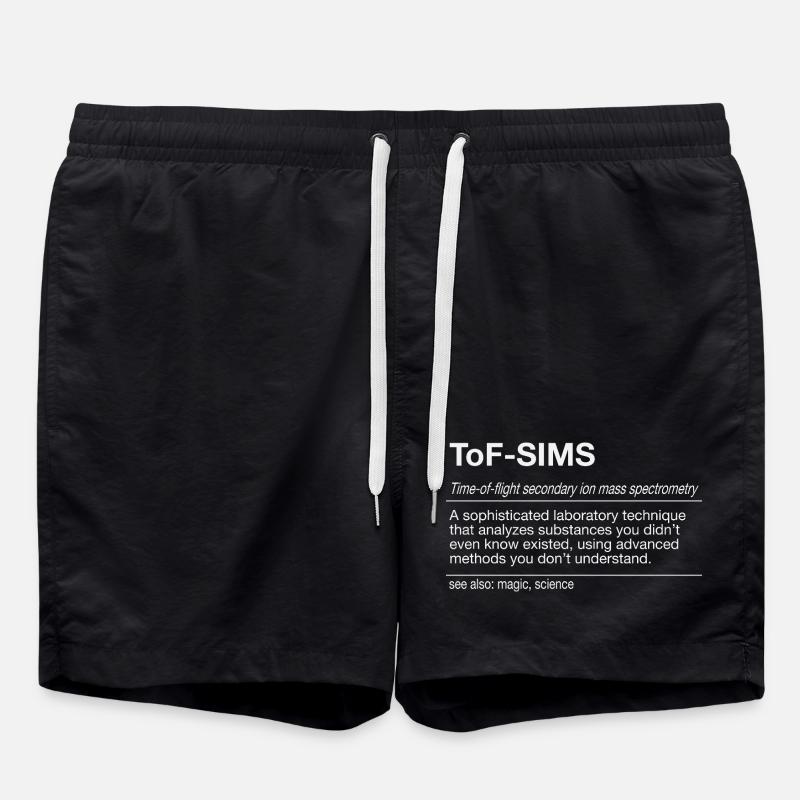 Spectrométrie de masse ionique ToF-SIMS - Short de bain - noir