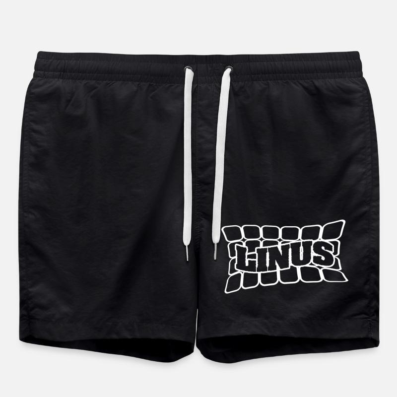 Prénom Linus - Short de bain - noir