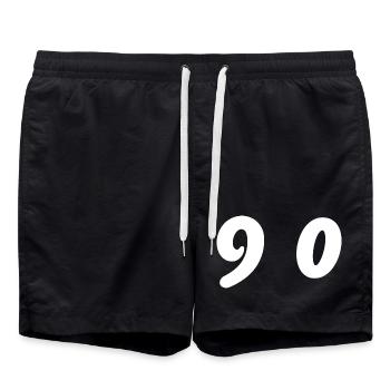 90. 90 ANS. 90e ANNIVERSAIRE. ANNIVERSAIRE 90 ANS. - Short de bain - noir - Devant - AI Model Male 185 light (185cm)