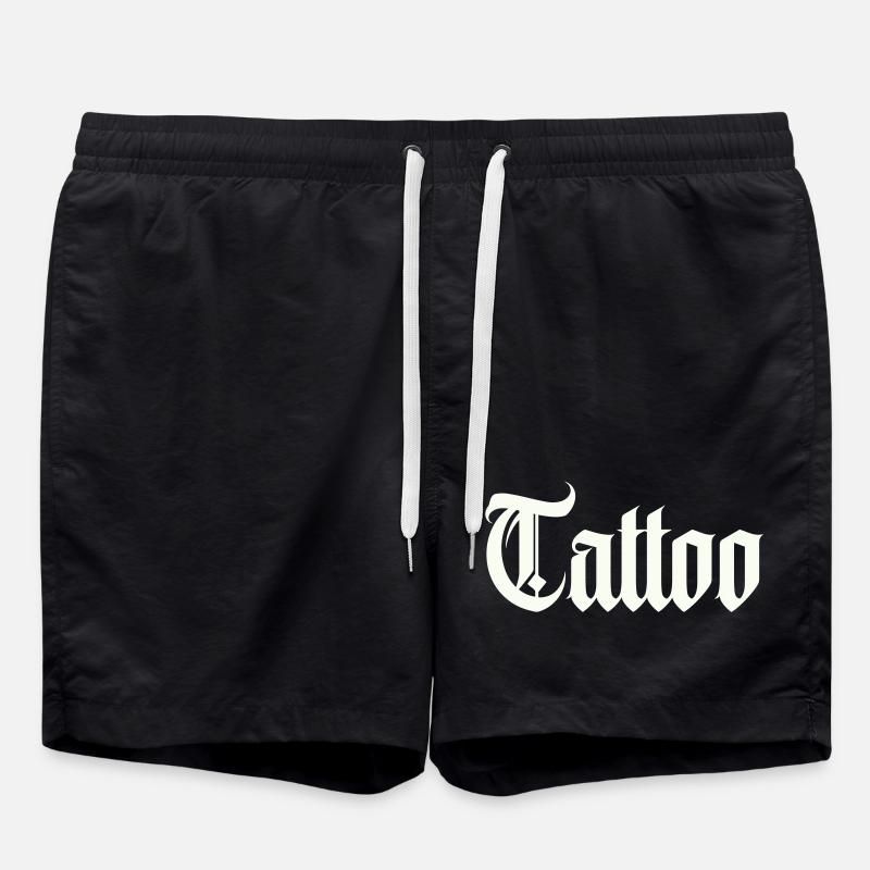 Tatouage - Short de bain - noir