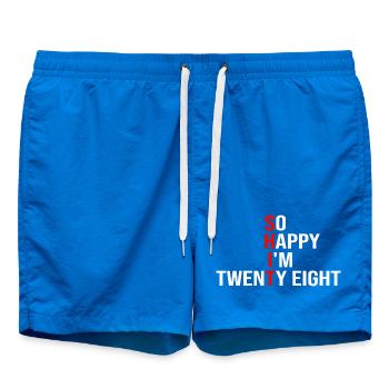 So Happy I'm Twenty Eight - Swim Trunks - cobalt blue - Front