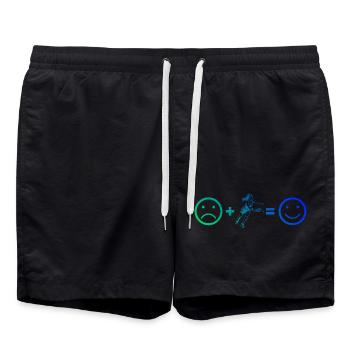 Geschenkidee für Pickleball Fan mit Pickleball Fan - Badeshorts - Schwarz - Vorne - AI Model Male 185 light (185cm)