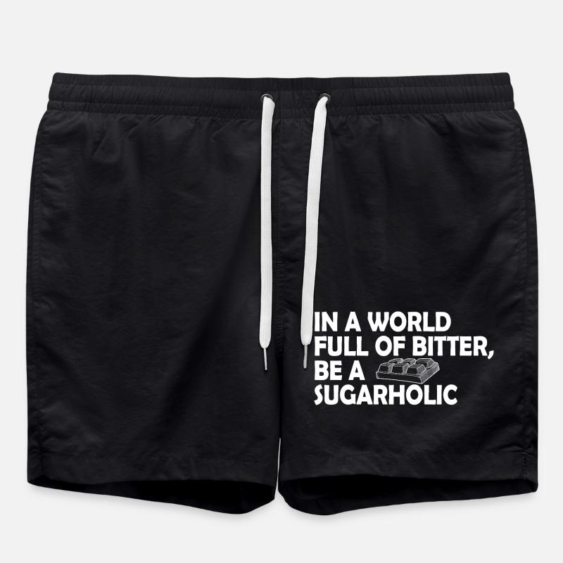 Sugarholic World Bold Tee - Swim Trunks - black