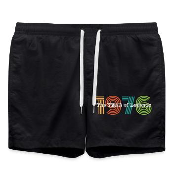 Vintage 1976 - Swim Trunks - black - Front - AI Model Male 185 light (185cm)