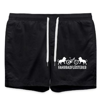 Fahrradflüsterer /  Fahrrad, Radsport - Badeshorts - Schwarz - Vorne - AI Model Male 185 light (185cm)