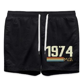 May 1974 - Swim Trunks - black - Front - AI Model Male 185 light (185cm)