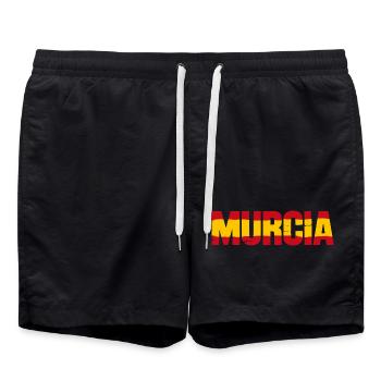 Murcia Flag Spain - Swim Trunks - black - Front - AI Model Male 185 light (185cm)
