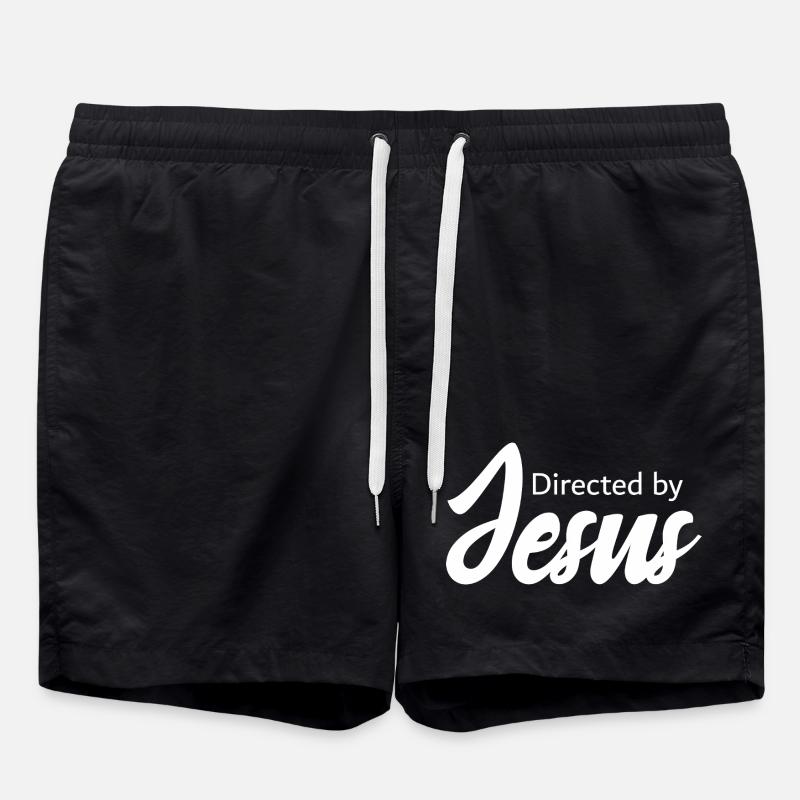 Regie_Jesus Statement - Swim Trunks - black