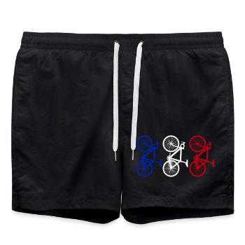 Cycling France - Short de bain - noir - Devant - AI Model Male 185 light (185cm)