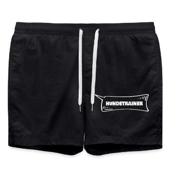 Hundetrainer als Azubi - Badeshorts - Schwarz - Vorne - AI Model Male 185 light (185cm)