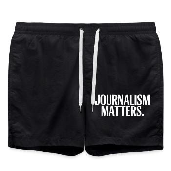 Journalism Matters - Swim Trunks - black - Front - AI Model Male 185 light (185cm)