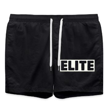 Maillot Elite Lettering - Short de bain - noir - Devant - AI Model Male 185 light (185cm)
