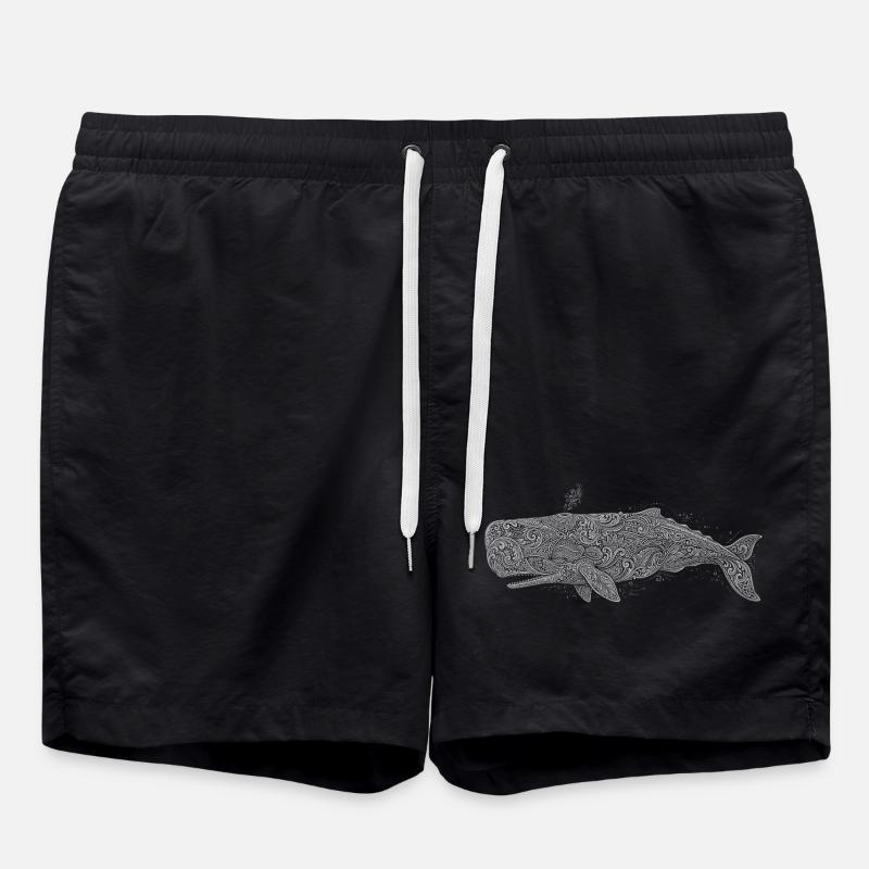 sperm whale - Swim Trunks - black