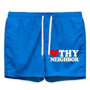 Liebe deinen Nächsten – Christlicher Glaube –Jesus - Badeshorts - Cobalt blue - Vorne