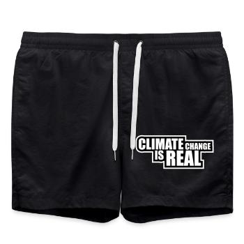 Le changement climatique est la véritable science du changement climatique - Short de bain - noir - Devant - AI Model Male 185 light (185cm)