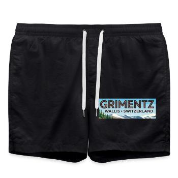 Grimentz Panorama Suisse - Short de bain - noir - Devant - AI Model Male 185 light (185cm)