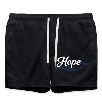 Hope Wal Typography - Swim Trunks - black - Front - AI Model Male 185 light (185cm)