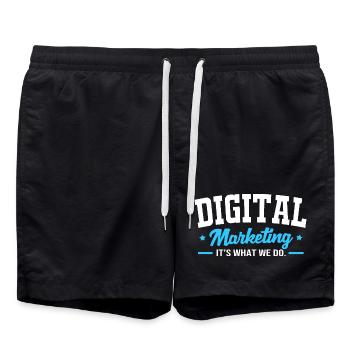 Digital Marketing Manager - Badeshorts - Schwarz - Vorne - AI Model Male 185 light (185cm)
