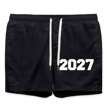 2027 - Swim Trunks - black - Front - AI Model Male 185 light (185cm)
