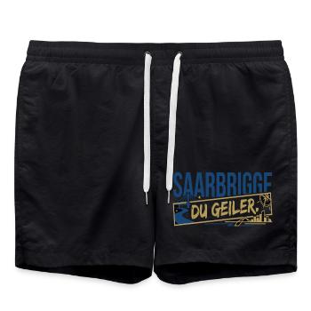 Saarbrigge Du Geiler - Swim Trunks - black - Front - AI Model Male 185 light (185cm)