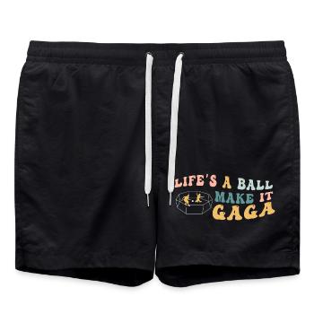 Life's A Ball Make It Gaga - Swim Trunks - black - Front - AI Model Male 185 light (185cm)