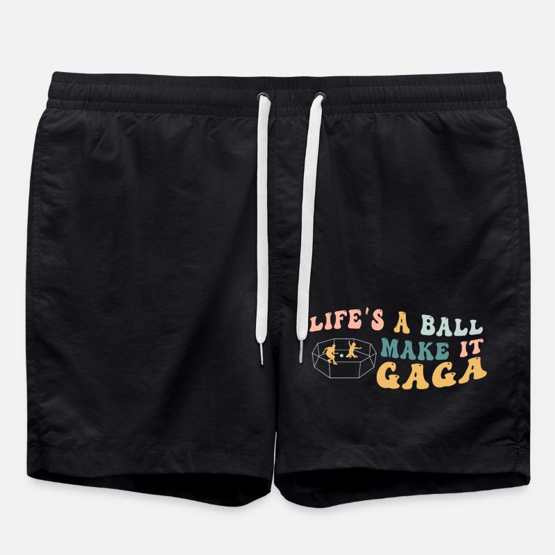 Life's A Ball Make It Gaga - Swim Trunks - black