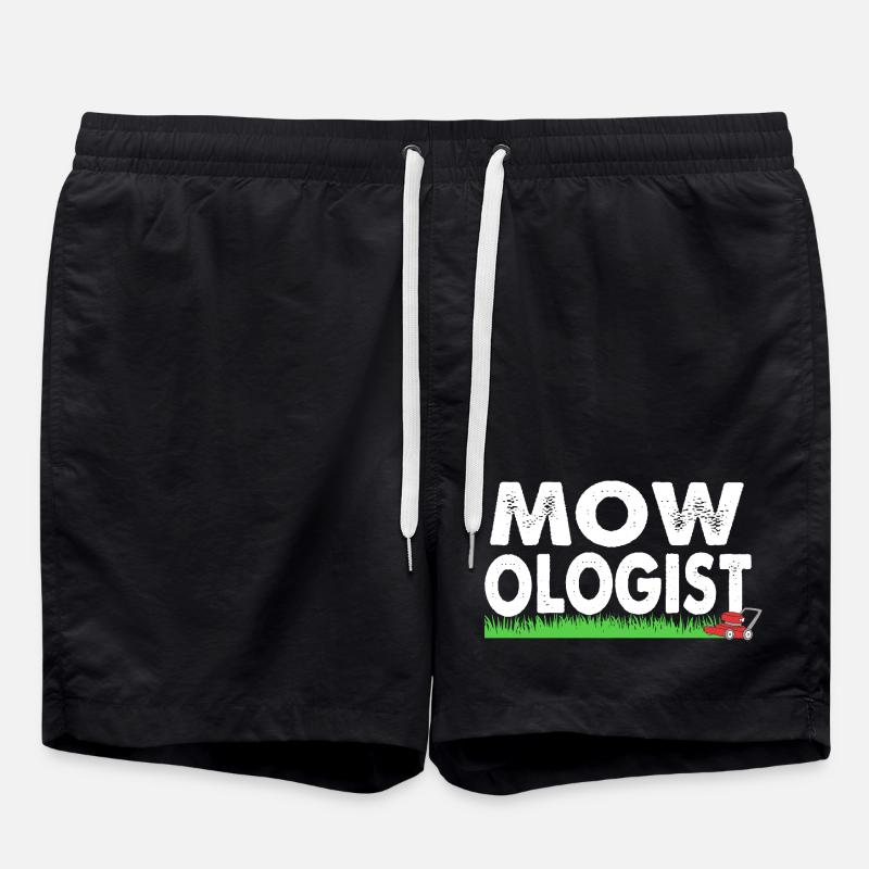 Lawn (meadow) Lawn mower - Swim Trunks - black