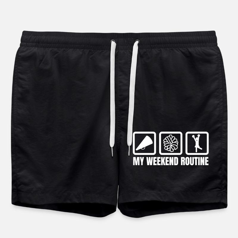 Meine Wochenendroutine - Badeshorts - Schwarz
