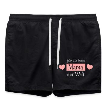 Muttertags Geschenk Mutter Muttertag Geschenkidee - Badeshorts - Schwarz - Vorne - AI Model Male 185 light (185cm)