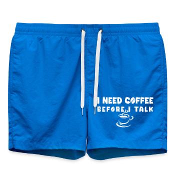 J’ai besoin d’un café avant de parler drôle de gif d’amoureuse du café - Short de bain - cobalt blue - Devant